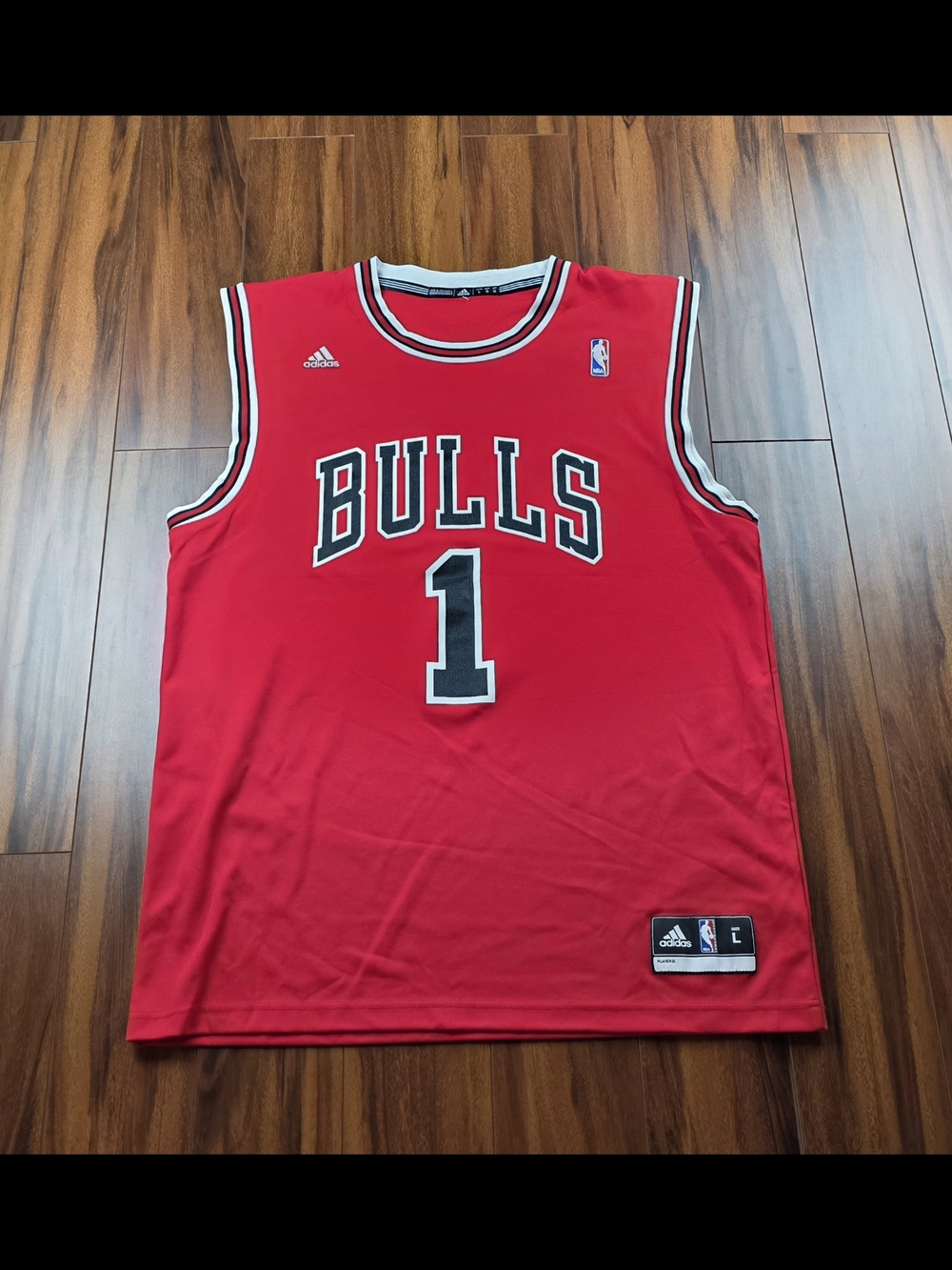 Derrick Rose Red Chicago Bulls NBA Basketball Jersey Mens L Throwback #1